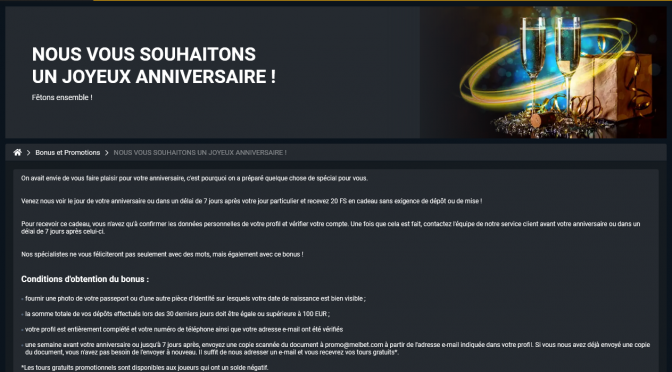 Melbet Bonus d'anniversaire