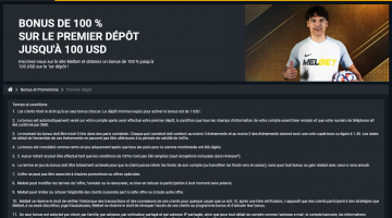 Melbet Bonus de bienvenue