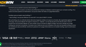 Noxwin méthodes de dépôt